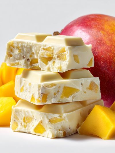 Mango White Chocolate Delight — Food Print. poster print