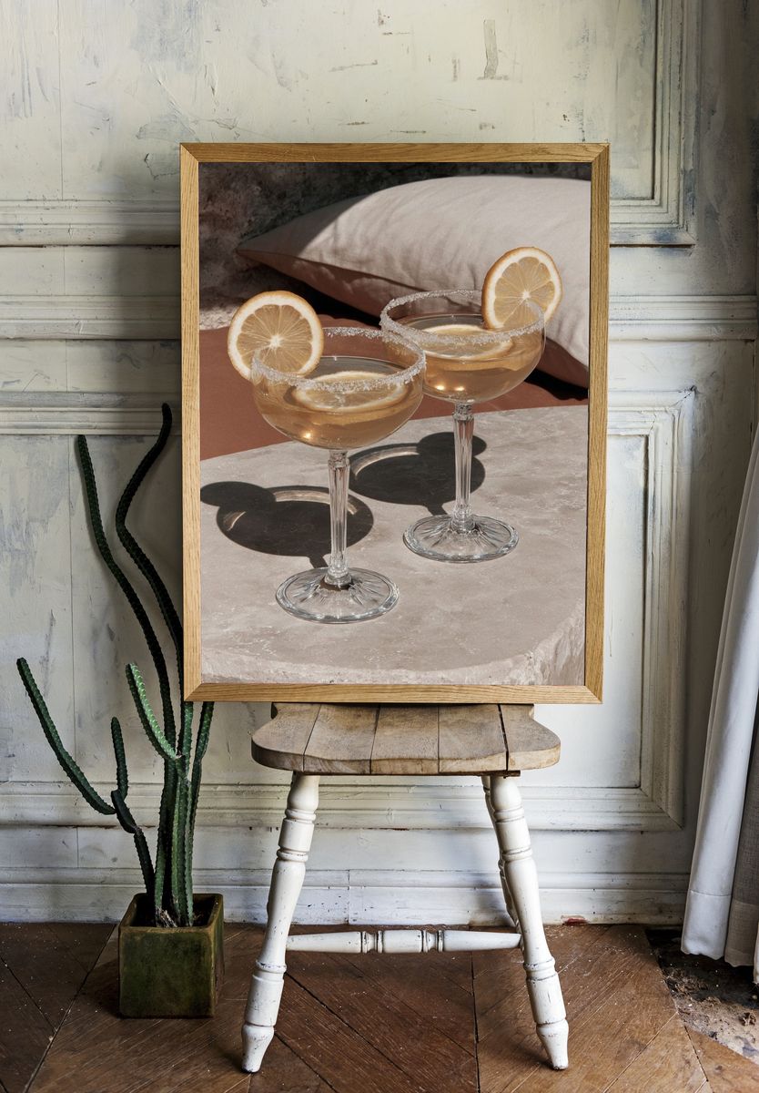 Cocktails with Lemon — Food & Drink Print. room preview