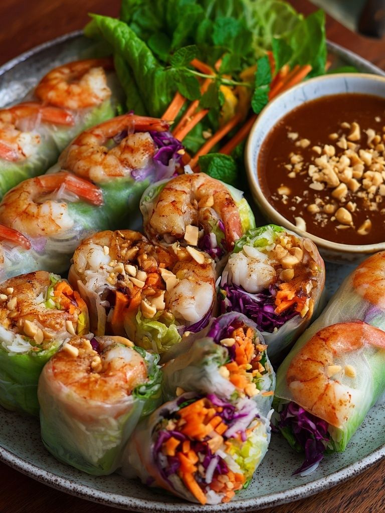 Shrimp Spring Rolls — Food Print. poster — food-drink art