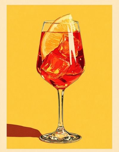 Refreshing Cocktail — Illustration Print. poster print