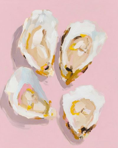 Oysters on Pink Background