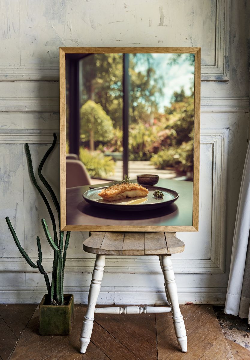 Crispy Fish Dish — Food Photography Print. — room view 1