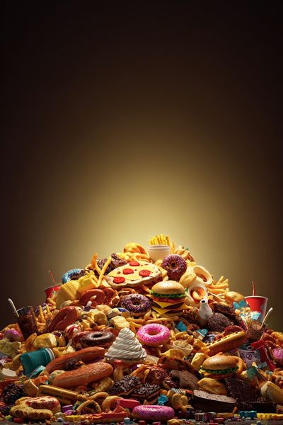 Food Mountain — Fun Print. poster print