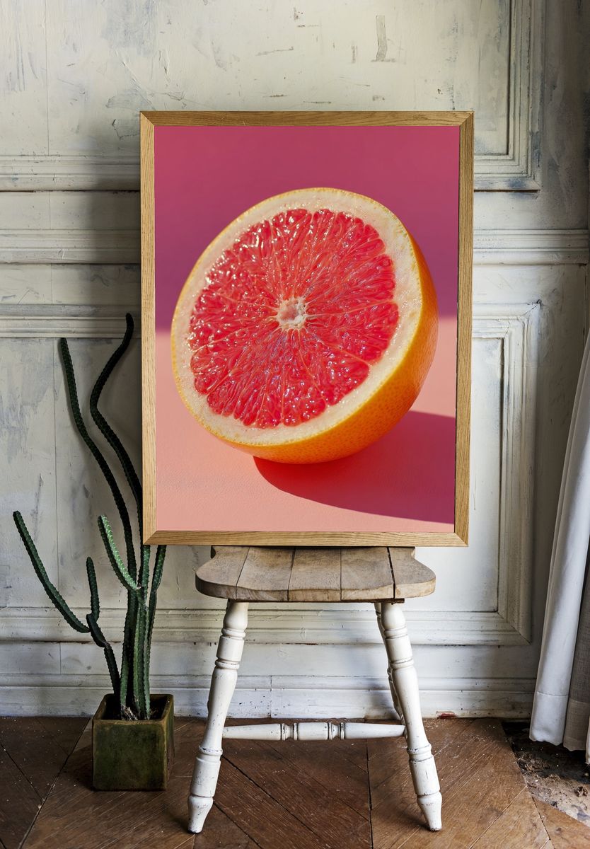 Grapefruit Slice — Food Print. — room view 1