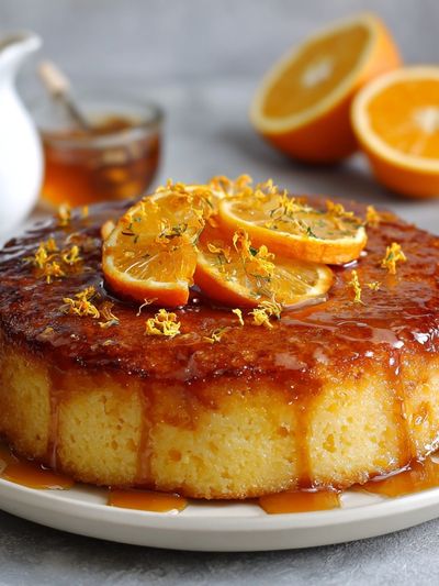 Delicious Orange Cake — Food Print. poster print