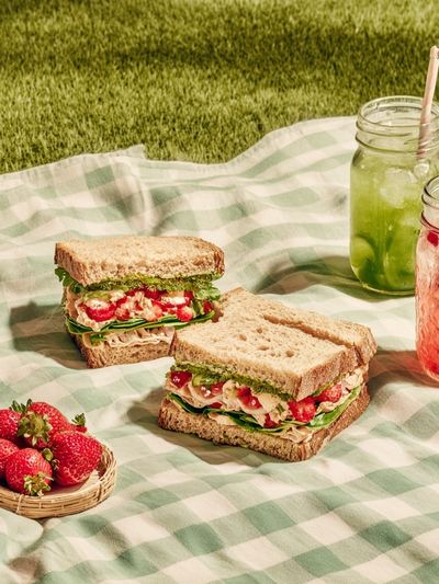 Delicious Sandwich and Drinks — Food Print. poster print