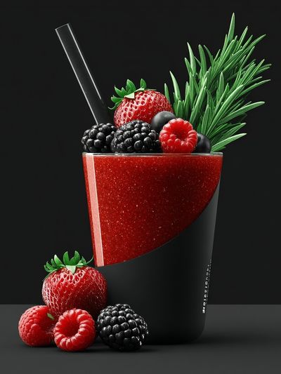 Berry Smoothie — Food-Drink Print. poster print