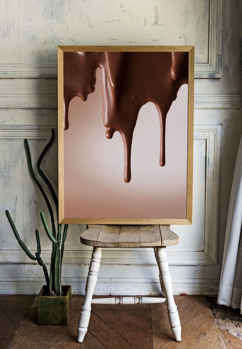 Melting Chocolate Drips — Food Print. room preview