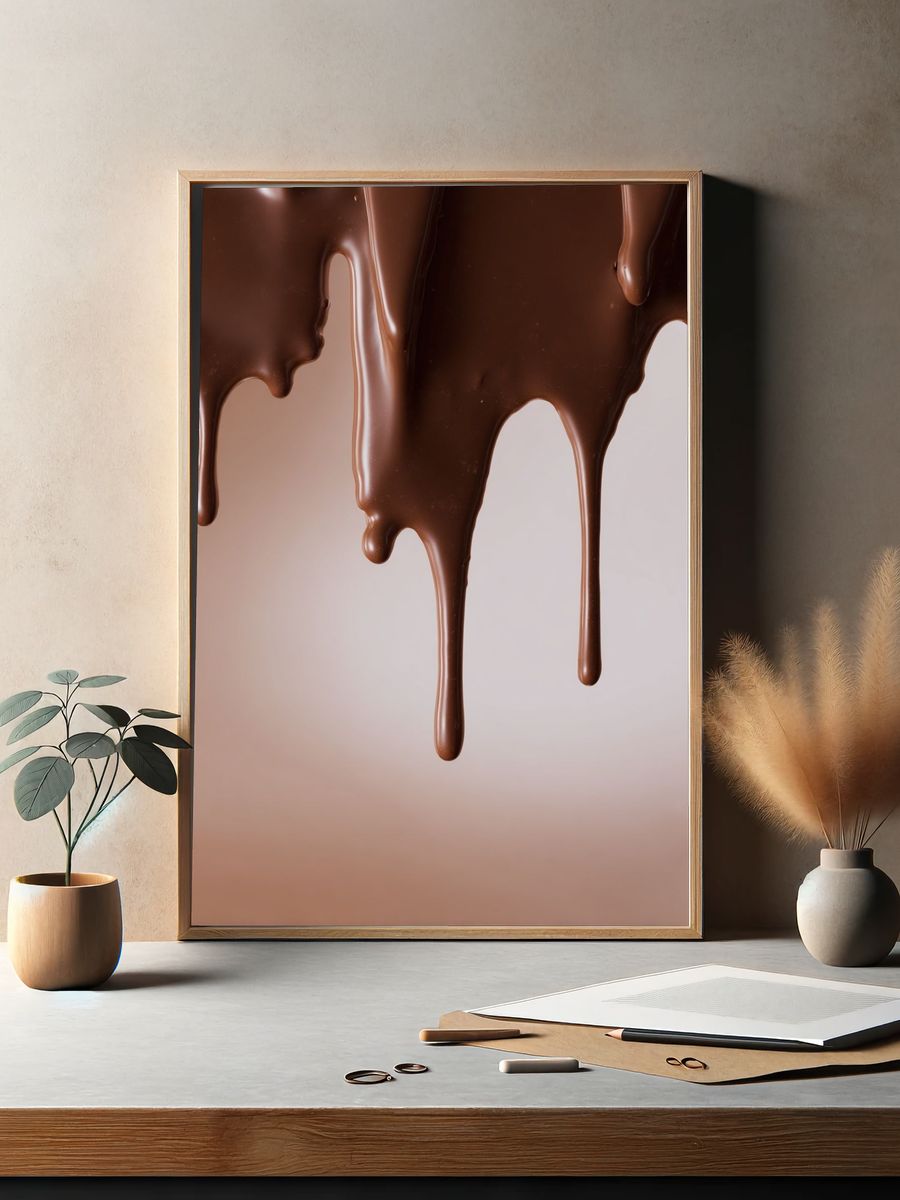 Melting Chocolate Drips — Food Print. — room view 2