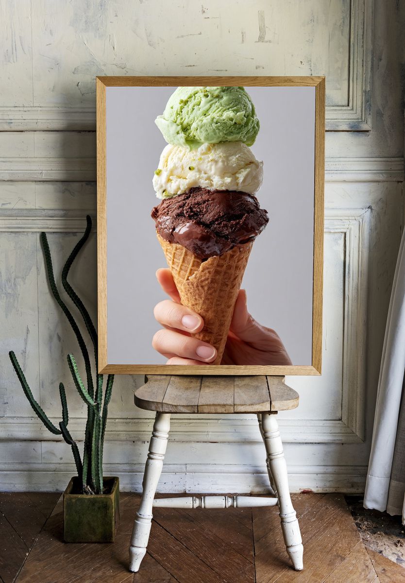 Ice Cream Cone — Food Print. — room view 1