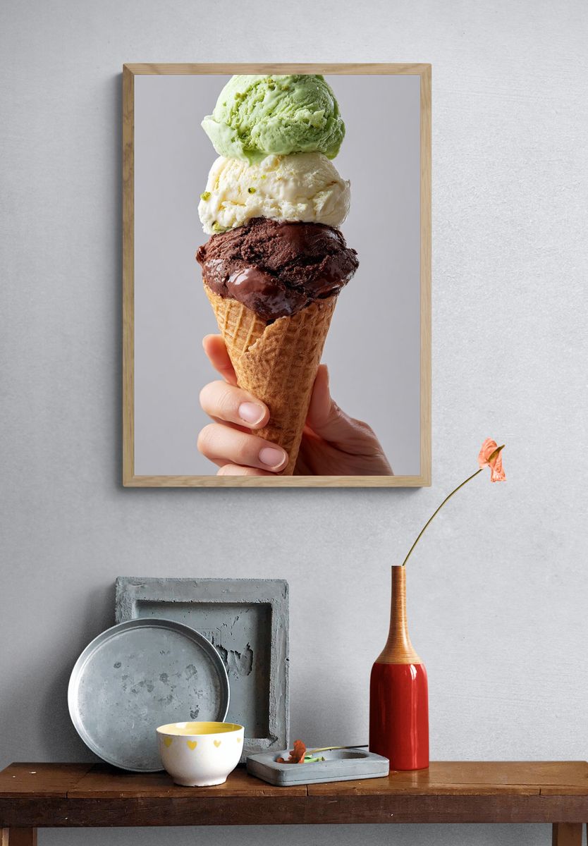 Ice Cream Cone — Food Print. — room view 3