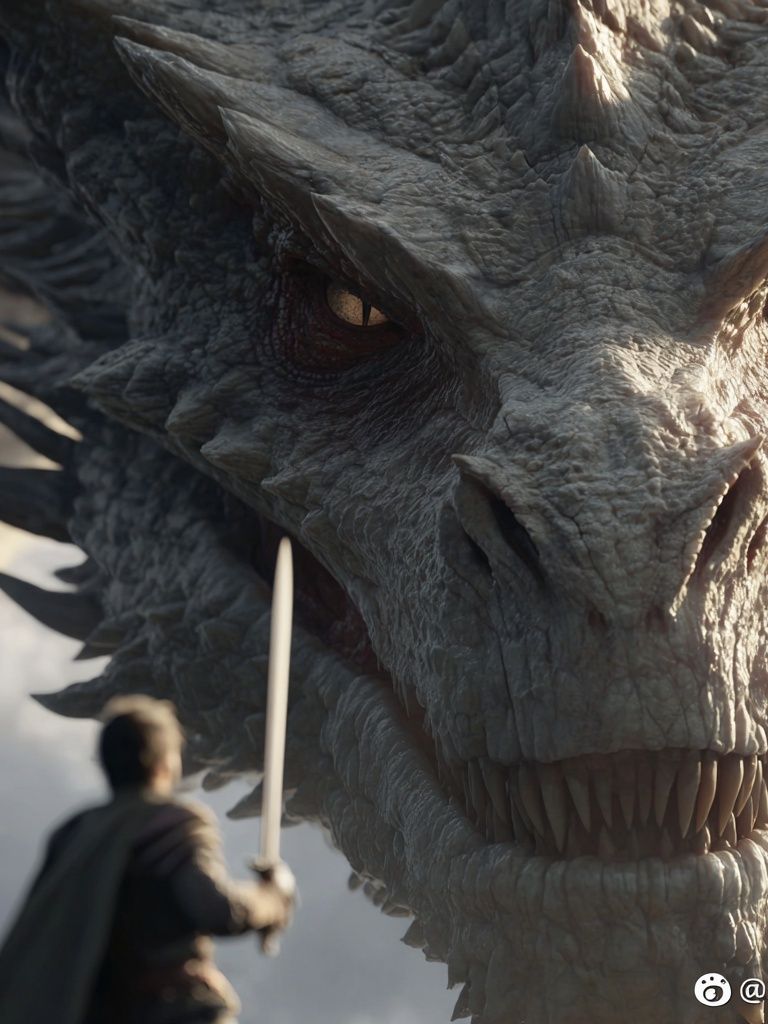 Epic Dragon Encounter — Fantasy Print. poster detail