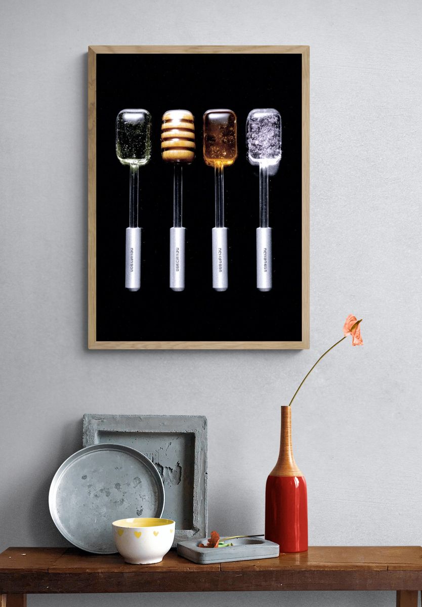 Artisan Honey Dippers — Food Photography Print. — room view 3