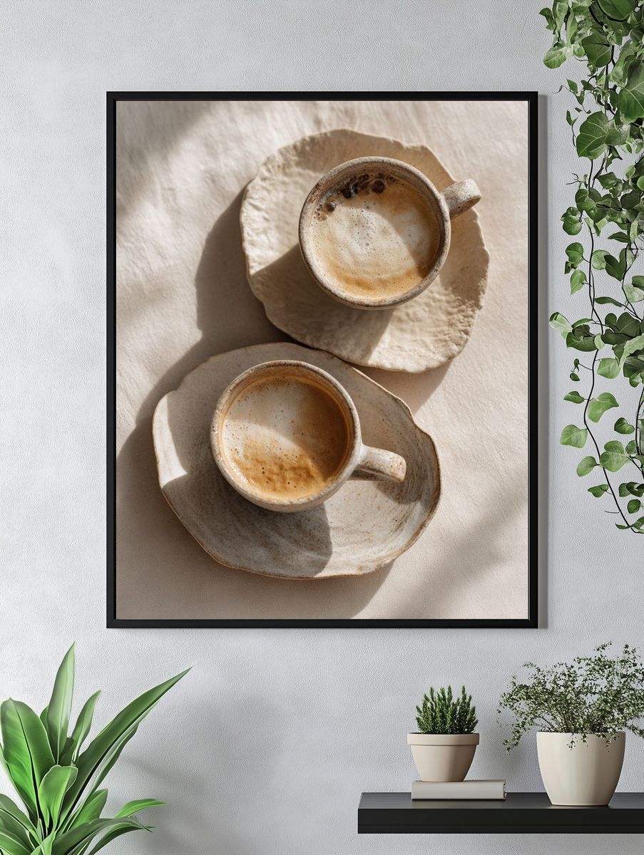 Coffee Cups — Food & Drink Print. — room view 4