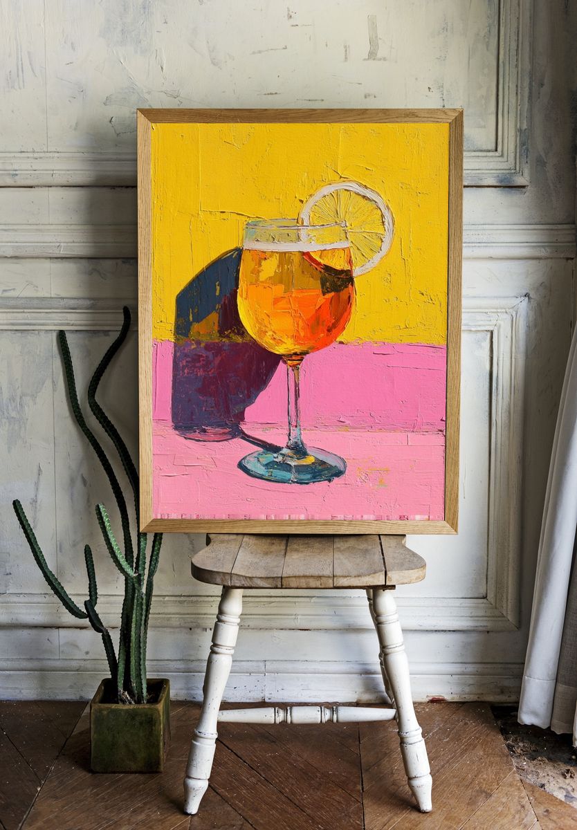 Refreshing Drink — Colorful Art Print. room preview