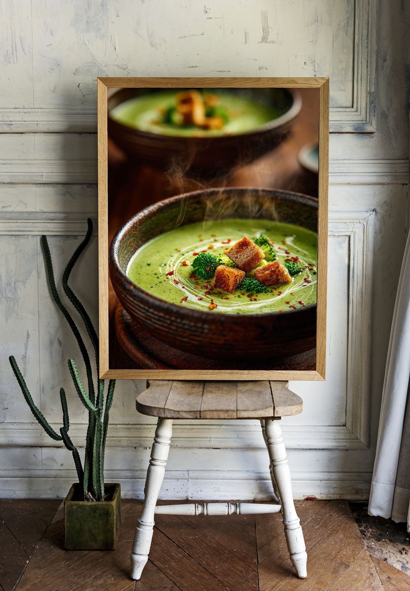 Creamy Broccoli Soup — Food Print. room preview