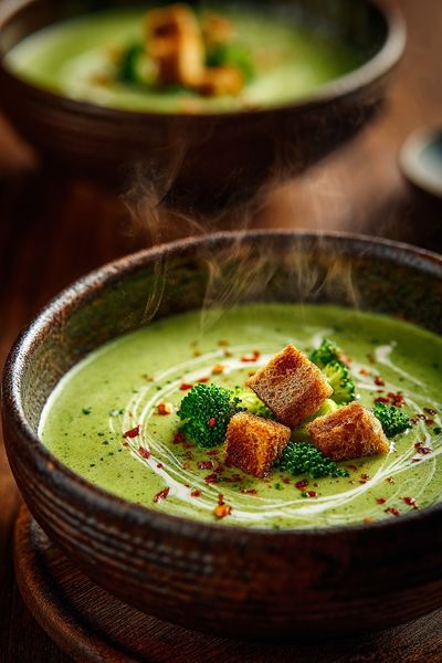 Creamy Broccoli Soup — Food Print. poster print