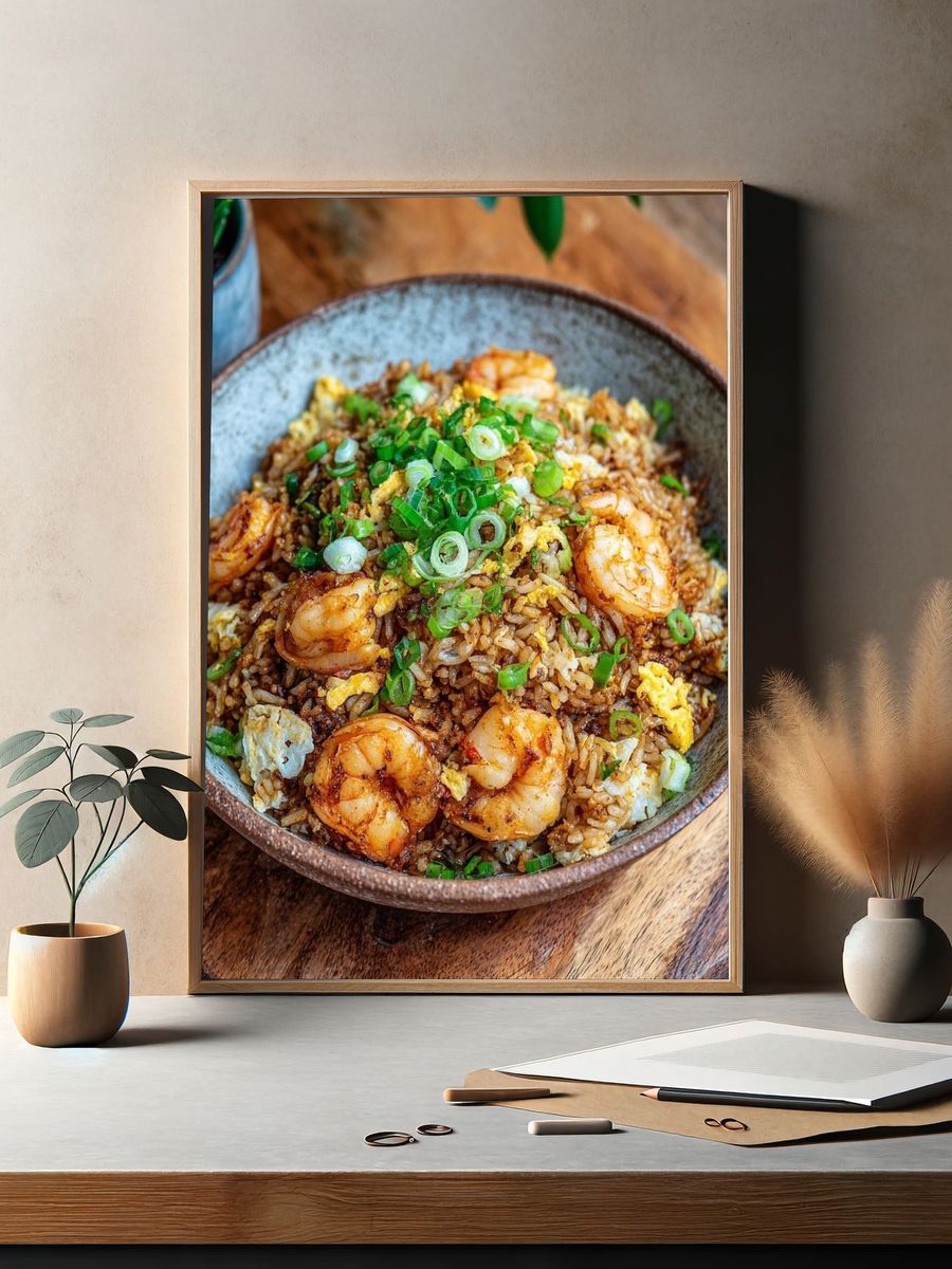 Shrimp Fried Rice — Food Print. — room view 2