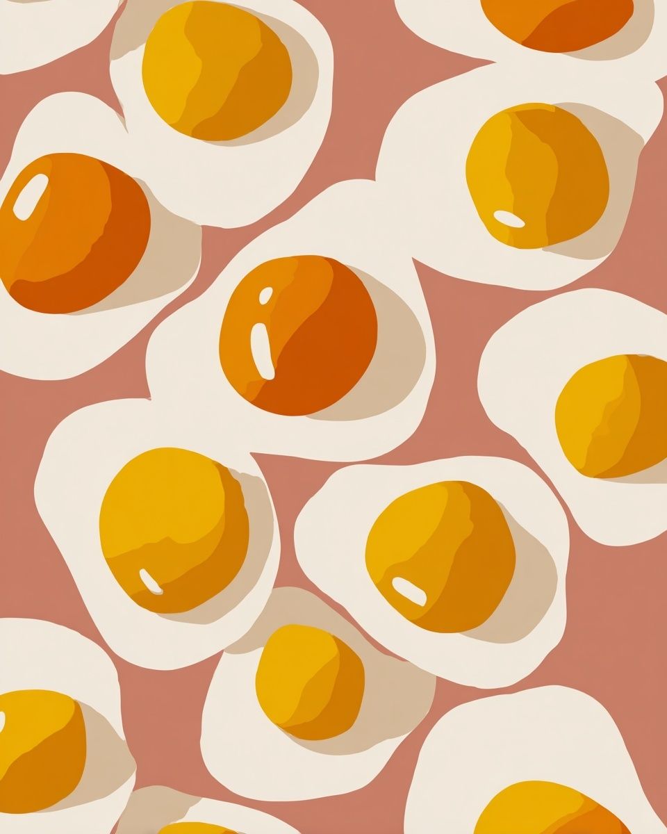 Sunny Side Up Eggs — Illustration Print. poster detail