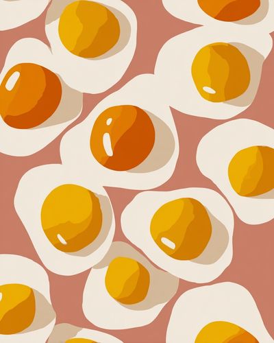 Sunny Side Up Eggs — Illustration Print. poster print