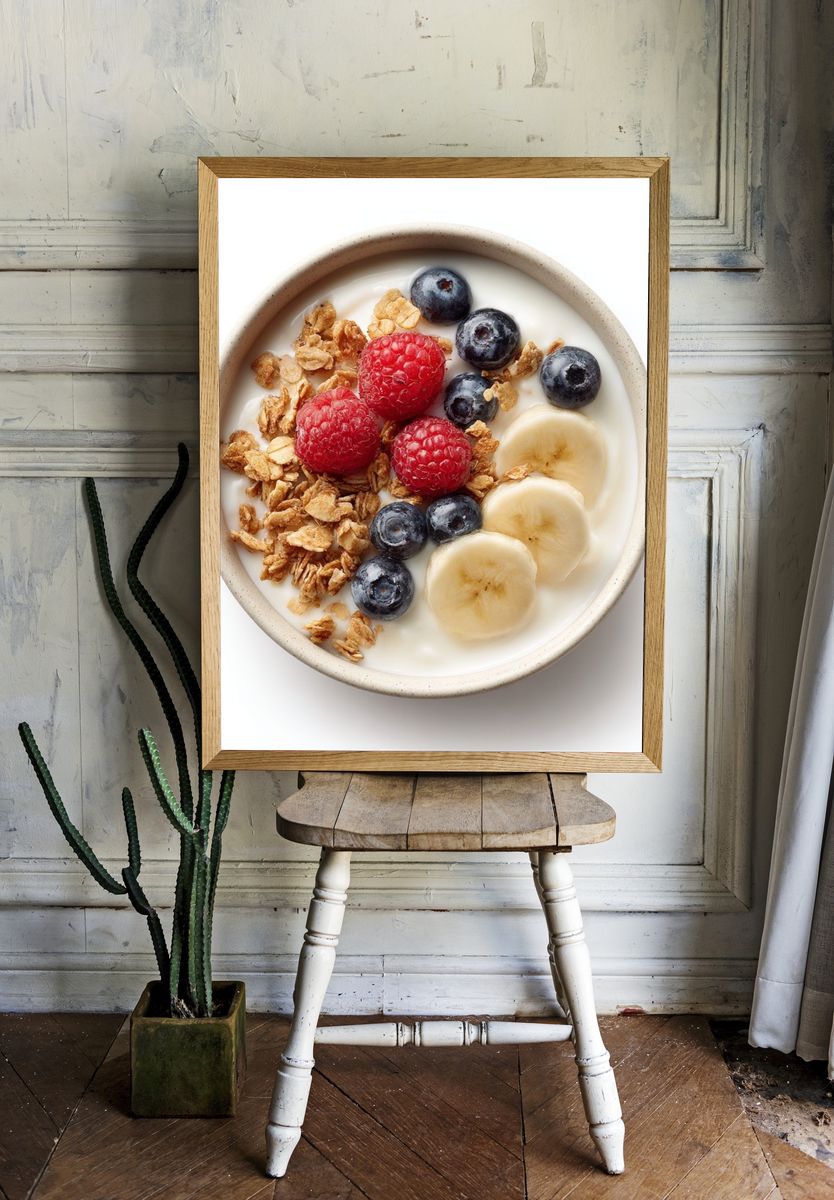 Yogurt Bowl with Berries and Granola — Food Print. — room view 1