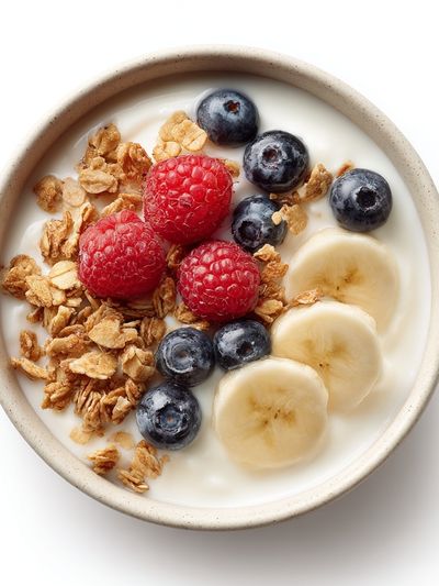Yogurt Bowl with Berries and Granola — Food Print. poster print