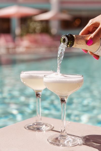 Refreshing Cocktails by the Pool — Photography Print. poster print