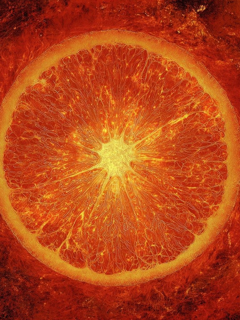 Vibrant Orange Slice — Food Art Print. poster — food-drink art