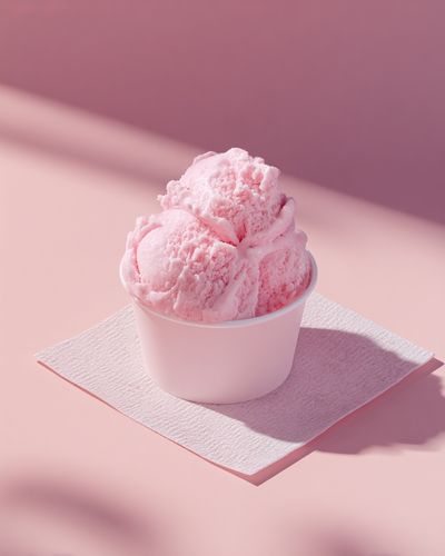 Pink Ice Cream Still Life Poster. poster print