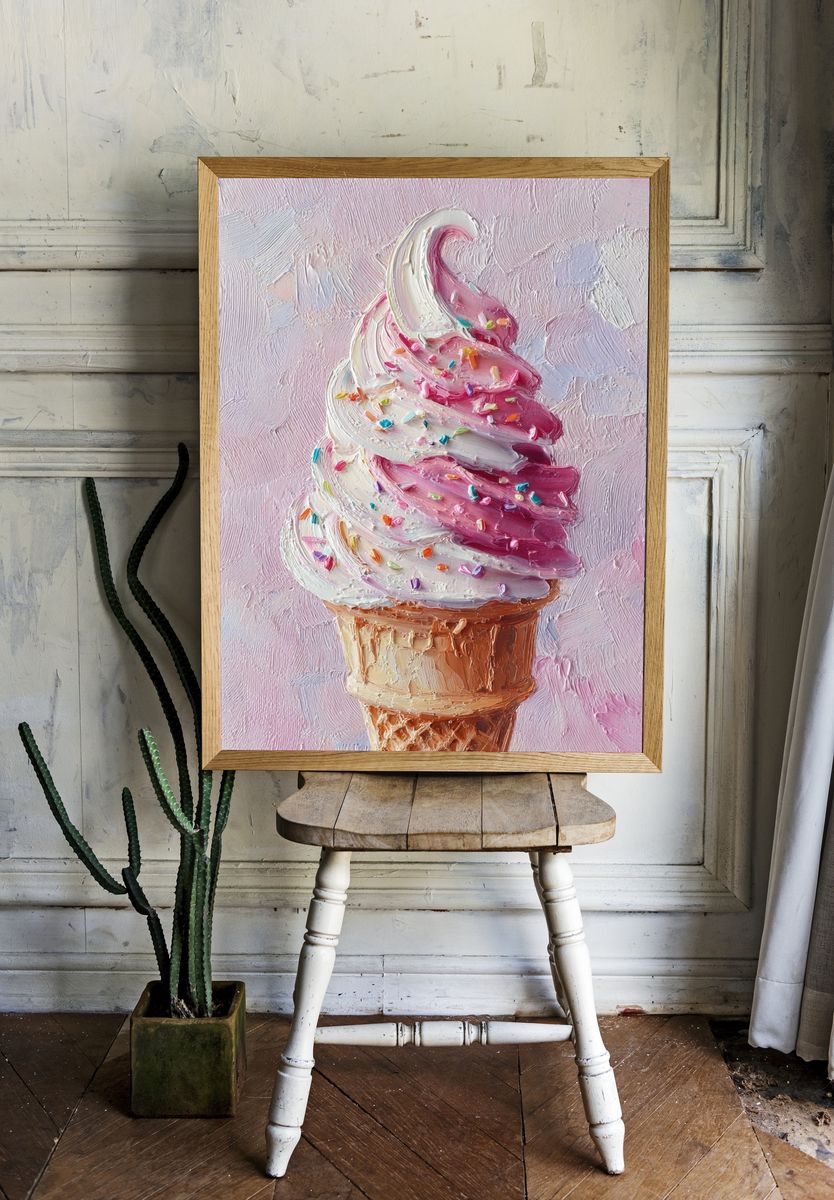 Ice Cream Cone — Art Print. — room view 1