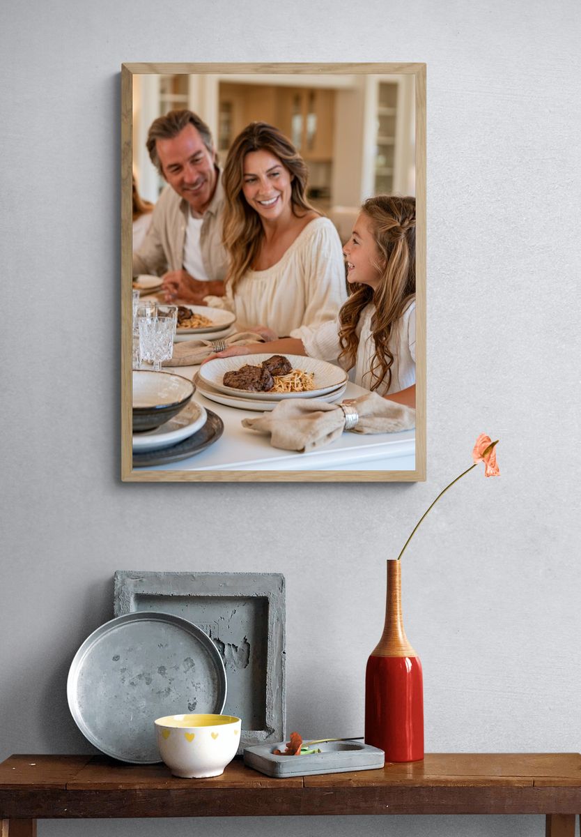 Family Dinner Photography Poster. — room view 3
