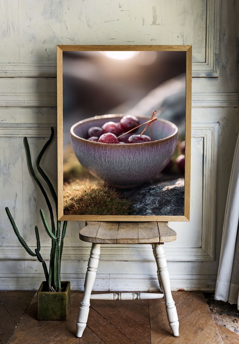 Fresh Grapes in Bowl — Food Print room preview