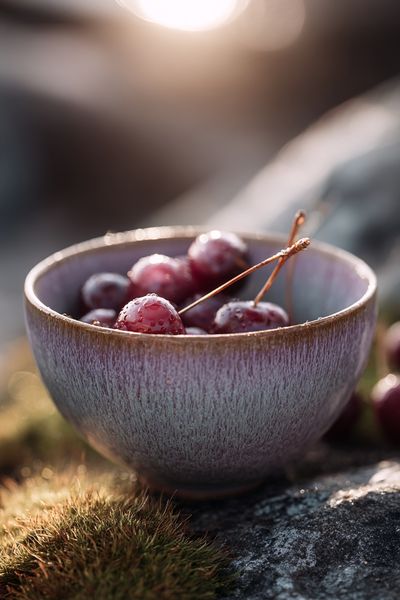 Fresh Grapes in Bowl — Food Print. poster print