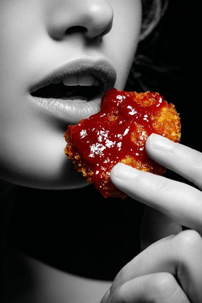 Crispy Chicken Nugget with Ketchup