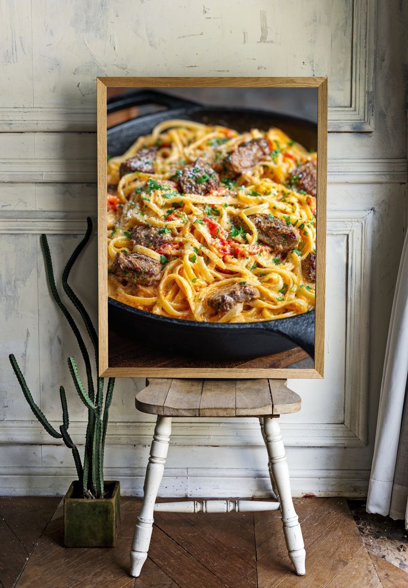 Creamy Beef Fettuccine — Food Print. room preview