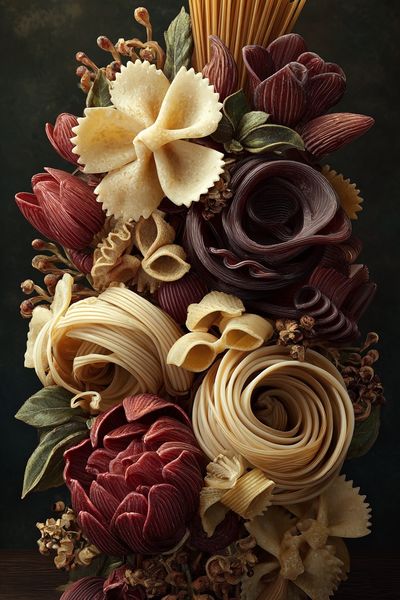 Pasta Bouquet — Food Art Print. poster