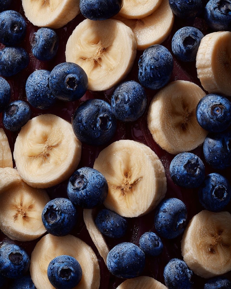 Banana and Blueberry Food Print. poster detail