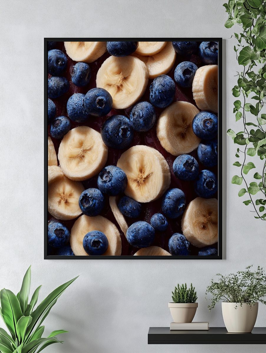 Banana and Blueberry Food Print. — room view 4