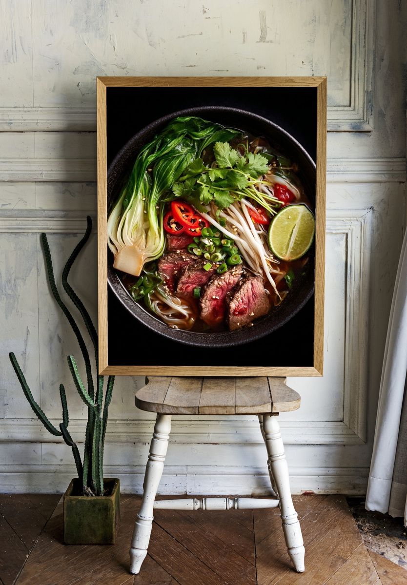 Delicious Ramen Bowl — Food Print. — room view 1