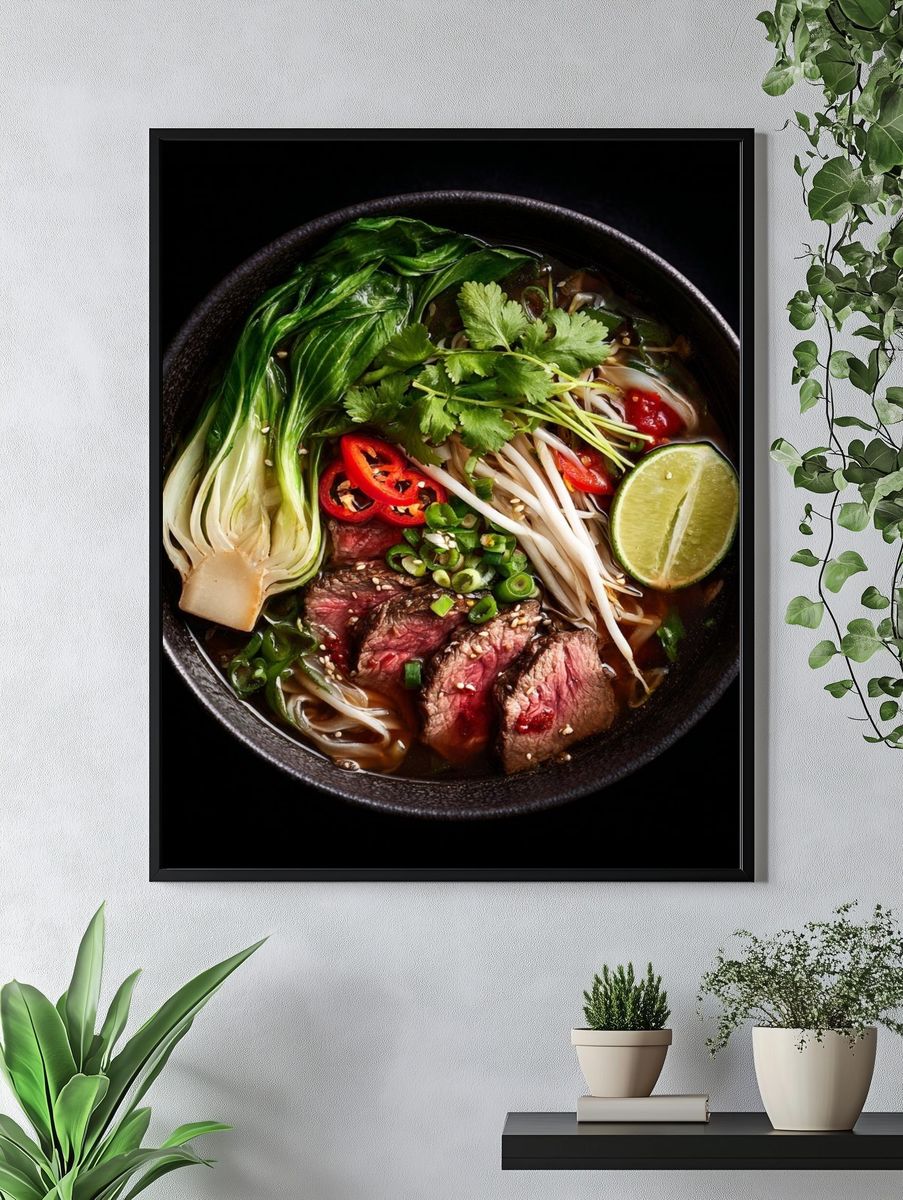 Delicious Ramen Bowl — Food Print. — room view 4