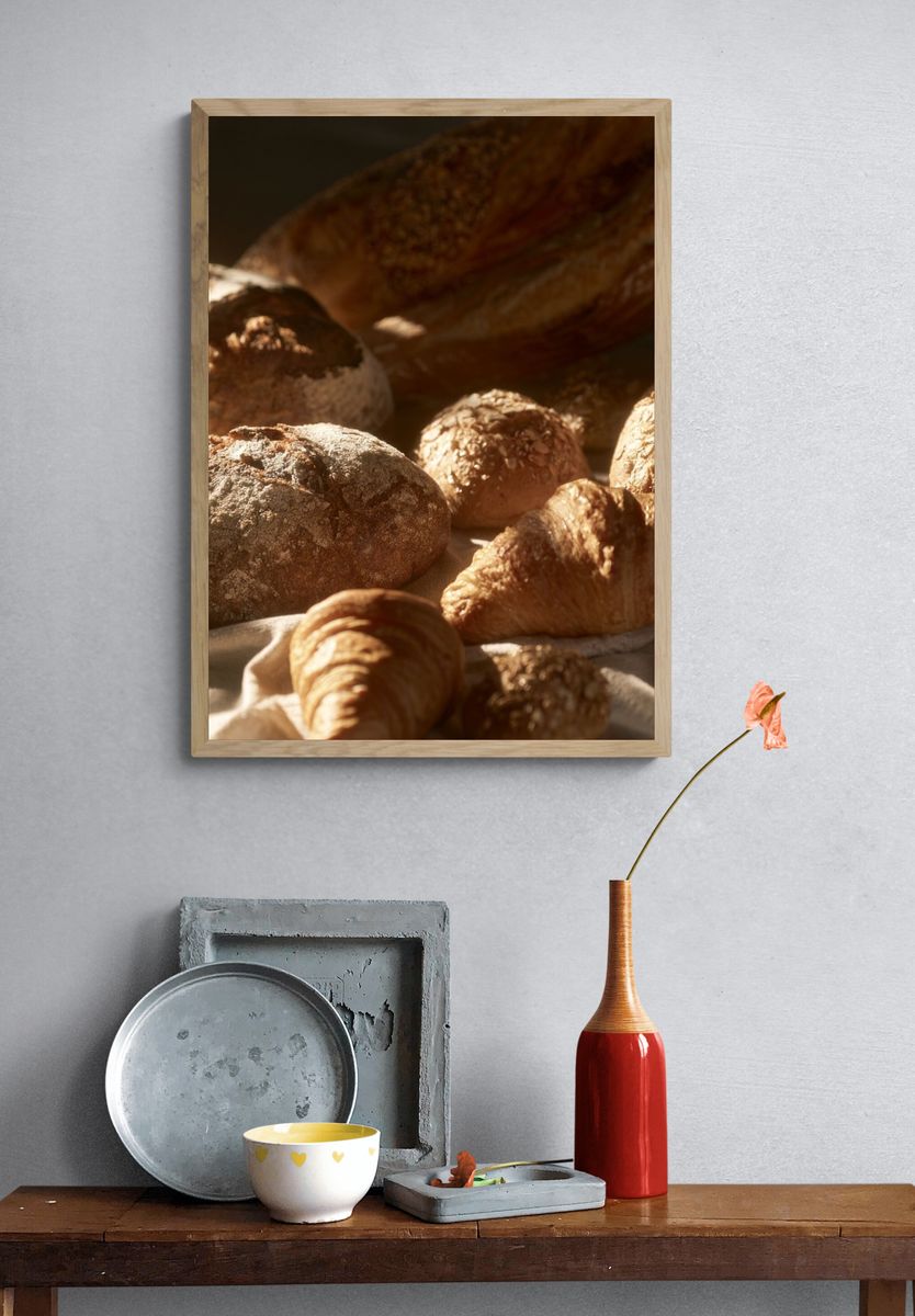 Artisan Bread Still Life Poster. — room view 3