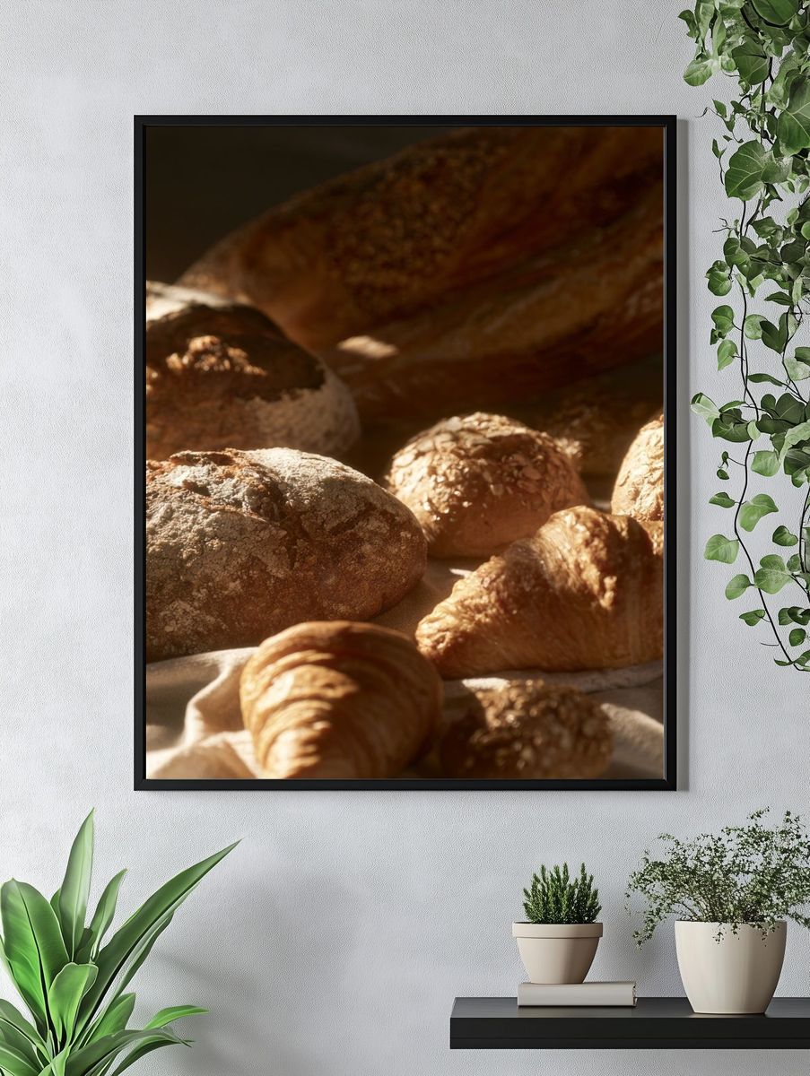 Artisan Bread Still Life Poster. — room view 4