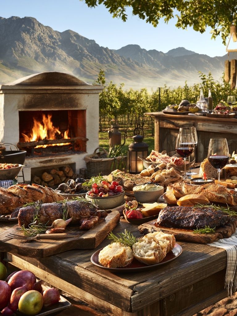 Rustic Vineyard Feast Photography Poster. poster — food-drink art