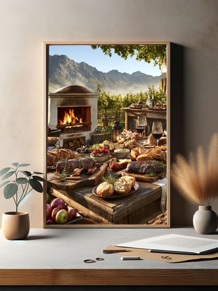 Rustic Vineyard Feast Photography Poster. — room view 2