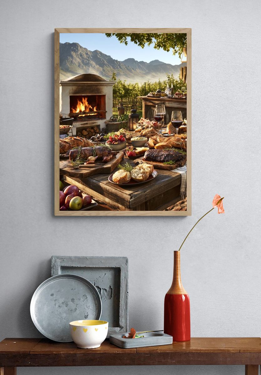 Rustic Vineyard Feast Photography Poster. — room view 3