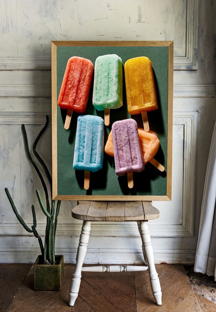 Pastel Popsicles Food-Drink Poster. — room view 1