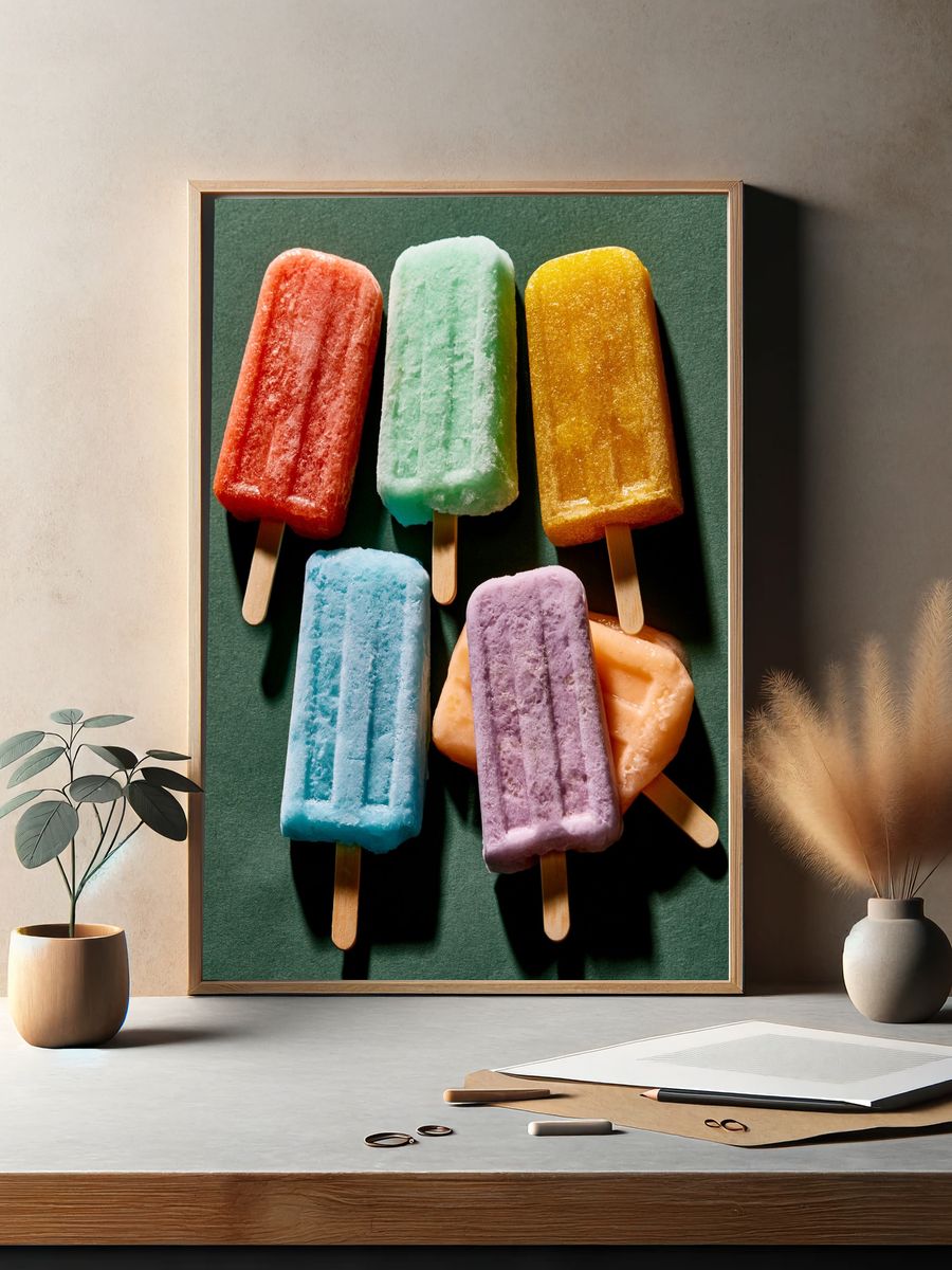 Pastel Popsicles Food-Drink Poster. — room view 2