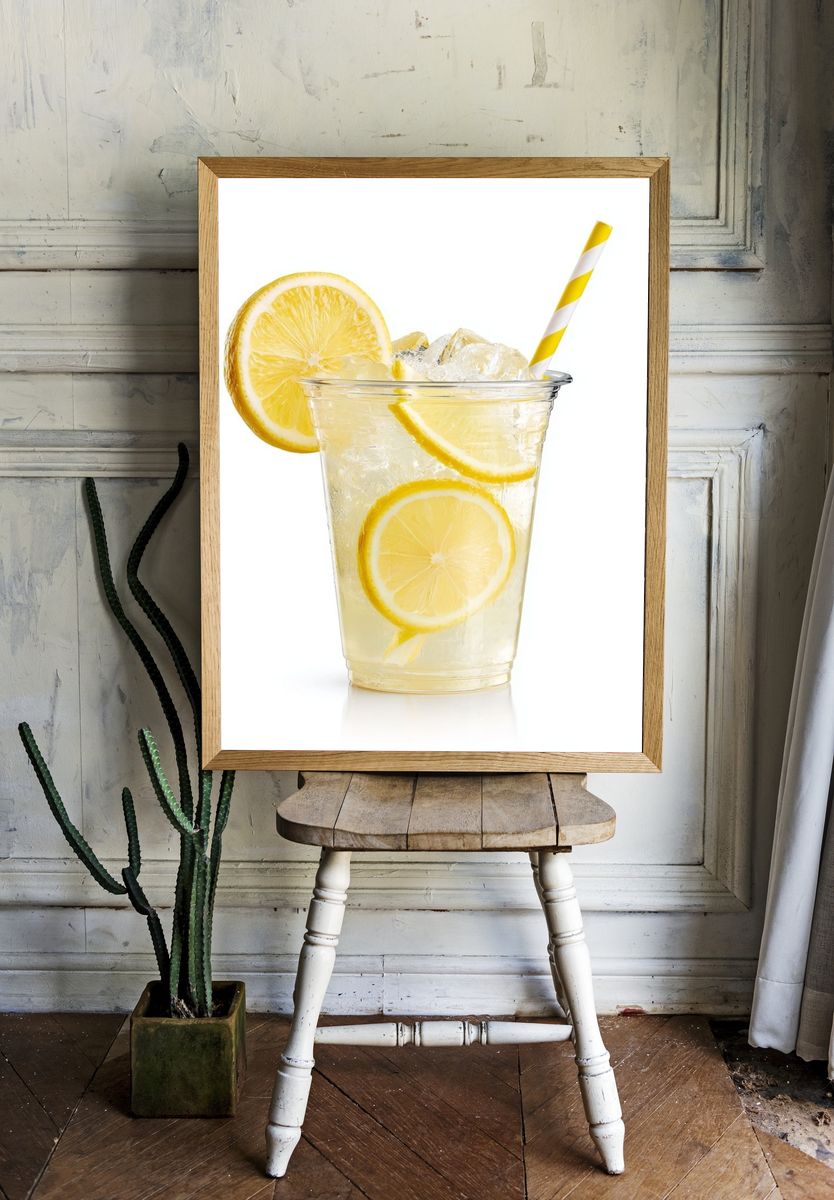 Lemon Drink Photography Poster. — room view 1