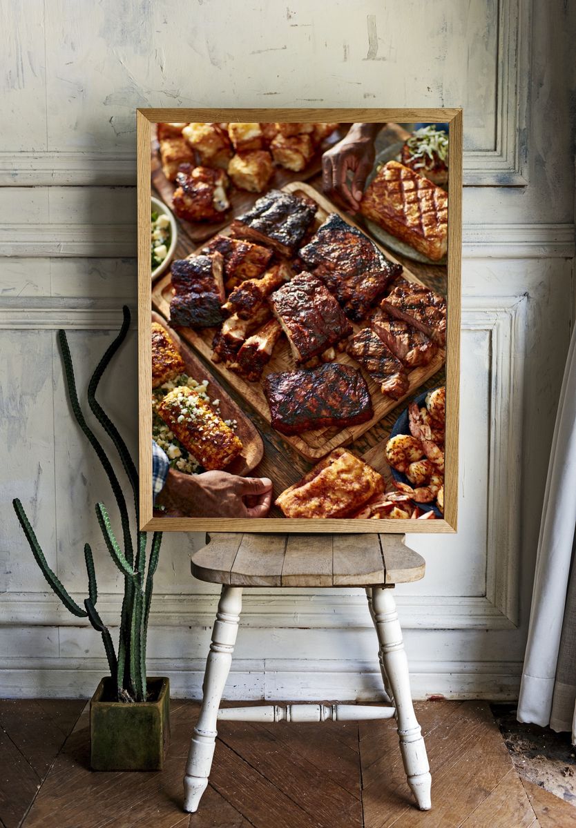 BBQ Feast Food Photography Poster. — room view 1