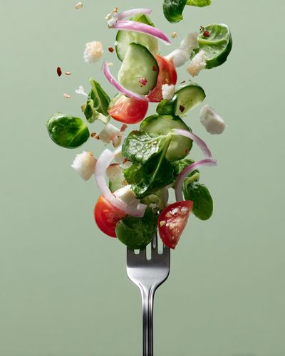 Floating Salad Photography Poster. poster print